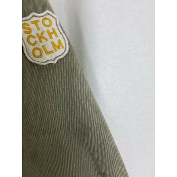 Marc O'Polo Campus Stockholm Patch Canvas Quilted Bomber Jacket Mens M Gote Huss - Picture 12 of 12